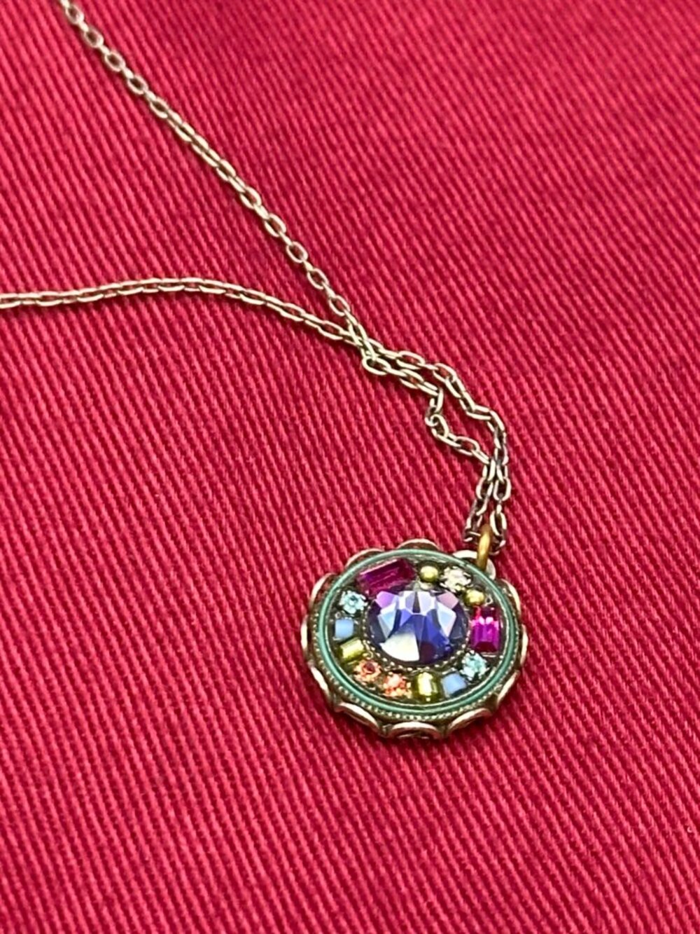 Firefly Swarovski Crystal Multiple Stone Pendant Necklace - Picture 9 of 15